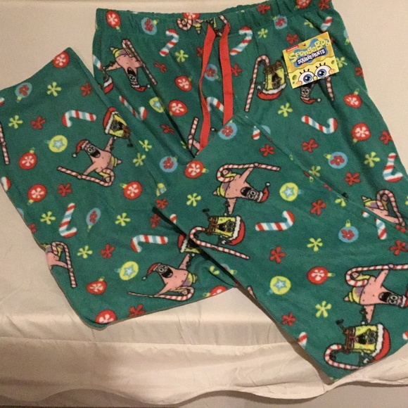 SpongeBob holiday pj pants - Picture 1 of 2